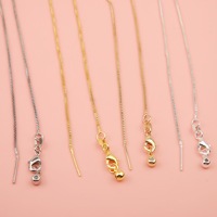 18 pouces en laiton réglable boîte chaîne collier 14K or universel aiguille chaîne bracelet pour la fabrication de bijoux