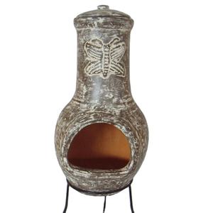 Cheminée en <span class=keywords><strong>terre</strong></span> <span class=keywords><strong>cuite</strong></span> rustique personnalisée faite à la main pour la décoration de jardin en plein air - Product Image 1