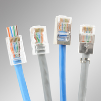 Connecteurs réseau Ethernet RJ45 8P8C Cat5/Cat5e/Cat6 UTP Pass-Through pour réseau