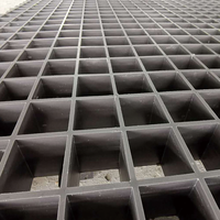 Grille de drainage en PRV (Plastique Renforcé de Fibres) 38x38mm pour caniveau, revêtement de sol et passerelle d'évacuation des eaux pluviales