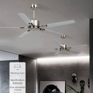 <span class=keywords><strong>Ventilateur</strong></span> de <span class=keywords><strong>plafond</strong></span> silencieux en fer de grande capacité sans lumière pour chambre à coucher, salle à manger, salon, style industriel <span class=keywords><strong>vintage</strong></span> - Product Image 2