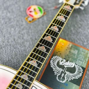 Guitare acoustique de salon Geake BK-20 de 38 pouces avec manche en acajou et table en bois massif dégradé rose à blanc - Utilisation professionnelle - Product Image 5