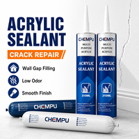 Mastic acrylique 1K pour bâtiment, réparation de maçonnerie, faible odeur, faible teneur en COV, mastic acrylique pour joints de façade, mastic acrylique de réparation soigné