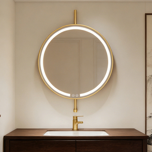 Espejo Inteligente LED Redondo Moderno Personalizado para Montar en la Pared con Iluminación y Desempañador para Baño y Sala de Estar - Product Image 1