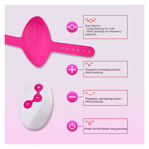 שלט רחוק פרפר צורה פרפר ויברטור 10 תדר רטט תדר g-spot clitoral ממריץ ויברטור צעצוע מין לנשים - Product Image 6