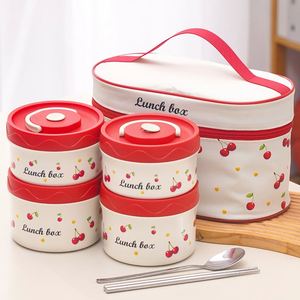 New Cherry 316 Stainless Steel Portable Sealed Microwave Heatable Lunch <b>Box</b> for Students and Office Use - Product Image 2