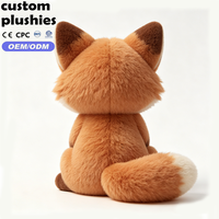 Peluche renard rouge super douce et moelleuse, personnalisée en usine, pour bébé, compagnon de sommeil
