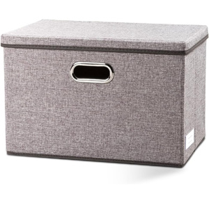 Large Collapsible <b>Storage</b> <b>Bins</b> <b>Storage</b> Boxes Linen Fabric <b>Storage</b> Cubes for Kids With Cover for Home Bedroom - Product Image 1