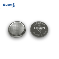 Pile primaire bouton CR1220 3V 35mAh pour glucomètres et TPMS, fournie par l'usine chinoise