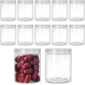 Pot cosmétique en plastique PET de qualité alimentaire de 200 ml avec couvercle à vis, étiquette adhésive, base de stockage pour soins de la peau, logo imprimé en sérigraphie - Product Image 1