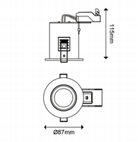 Plafonnier gu10 feu évalué downlight IP65 gu10 projecteur raccords downlight led gu10 cadre