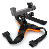 Support de menton réglable pour casque de moto pour caméra d'action, vue FPV stable avec kit de sangle, accessoires de fixation pour casque GoPro