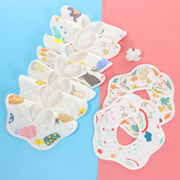 Bavoirs pour bébés en mousseline de coton à boutons réglables de haute qualité