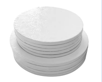 Vente en gros de plateaux à gâteau en carton ondulé avec bords enveloppés de 8, 10 et 12 pouces, base à gâteau en carton personnalisée