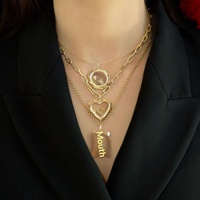 Collier Médaillon Cœur Irrégulier Carré Ouvertable Style Européen & Américain, Pendentif DIY Creux Plaqué Or 18K, Breloque Bijou