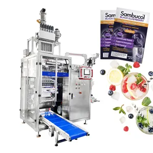 Automatic 4 Side Sealing Sachet Energy Drink Filling Packaging Machine Multi Lane Supplement Powder Packing Machine