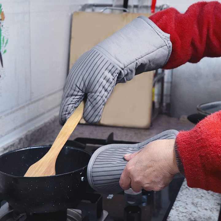 Lot De 3 Gants Et Maniques De Cuisine Résistants à La Chaleur - Motif Sanglier, Imperméables