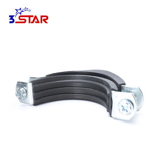 Paslanmaz çelik 2 inç ağır ayarlanabilir metrik boru klipsi kauçuk astarlı boru kelepçeler dirsek ile EPDM kauçuk - Product Image 5