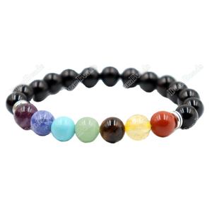 Venta al por mayor barato 100% curación natural 7 Chakra piedras preciosas cristal pulseras piedra para mujer joyería, cuentas de 6mm, - Product Image 4