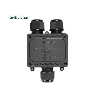 EW-M2068(L)-Y IP68 Terminals Built-in Power Cable Waterproof Junction Box Wire Connecting Square Case