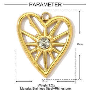 Accessori DIY in acciaio inox Love stelle marine lettera orecchini collana chiave con ciondoli di trifoglio riccio placcato oro - Product Image 6