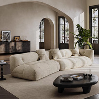 Canapé sectionnel en chenille minimaliste de style italien, moderne, simple et léger, designer de luxe, éponge en tissu haut de gamme, Internet célèbre