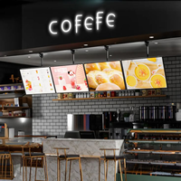 Cadre d'affichage LED pour menu de restaurant, panneau de menu LED fin, cadre en aluminium, boîte lumineuse publicitaire