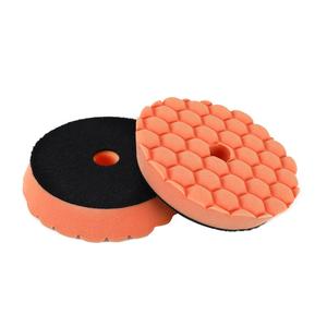Almohadilla de espuma amortiguadora de rueda de esponja hexagonal naranja estilo Rupe de 7 pulgadas compatible con placa de respaldo de 6 pulgadas para pulidor de coche Auto Detailing - Product Image 2