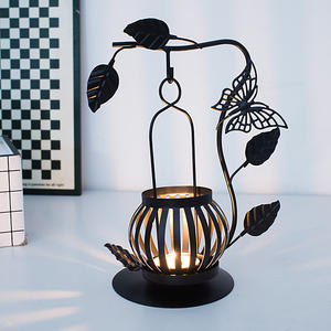 Vintage Wrought Iron Handmade Eco-friendly <strong>Candle</strong> Holder Ornaments European Creative <strong>Lantern</strong> Christmas Decorative Table Romantic - Product Image 4