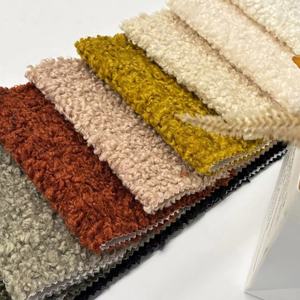 Tissu de tapisserie d'ameublement de canapé de velours de Teddy de couleur unie de 100% polyester pour la déco à la maison - Product Image 6
