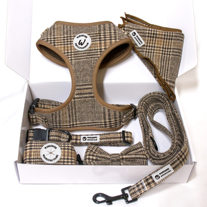 Kit de Arnés de Noble Pet Boutique con Logotipo de Marca Personalizado, Correa para Perro de Tartán Primaveral y Collares Cómodos para Cachorros - Product Image 1
