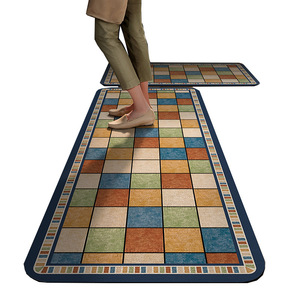 Tappetino da Cucina Quadrato in Stile Classico Cinese Retrò, Tappeto Domestico Antimacchia di Facile Manutenzione in Terra di Diatomee - Product Image 5