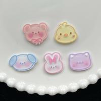 Dessin animé ours lapin acrylique breloques chat chien canard bricolage acrylique breloque