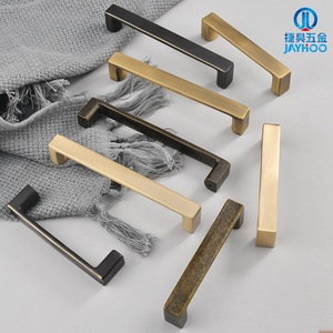 JAYHOO Poignées de meuble en laiton, forme barre, finition brossée, design minimaliste pour portes de placards et tiroirs de cuisine - Product Image 3