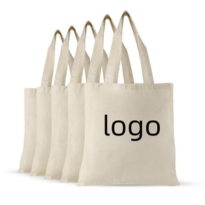 Promotional Personalized Blank <b>Plain</b> Cotton <b>Canvas</b> Bags Reusable Shopping Cotton Tote Bags With Custom Printed Logo - Product Image 1