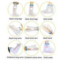 Protège-plâtre imperméable réutilisable pour jambe entière, idéal pour la douche et le bain, convient aux fractures, aux attelles et aux bandages