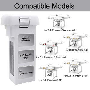 Batería de Dron para DJI <span class=keywords><strong>Phantom</strong></span> 3 <span class=keywords><strong>Pro</strong></span> / Standard / Advanced / SE / 4K 15.2V 4500mAh LiPo 4S Baterías de Repuesto Inteligentes para UAV - Product Image 3