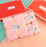 Ensemble de trois serviettes de bain en microfibre ultra-fine personnalisées, serviette de visage en tricot absorbante, coffret cadeau de serviettes de bain parfait pour les spas et les hôtels