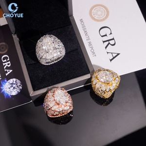 Nuevo Diseño de Joyería para Hombre, Anillo de Plata de Ley 925 con Diamantes Moissanite VVS, Anillo de Dedo Estilo Hip Hop con Incrustaciones de Moissanite - Product Image 4