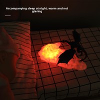 Veilleuse LED en forme de dragon imprimée en 3D, alimentée par piles, avec lumière bleue – Cadeau original pour la décoration de la maison