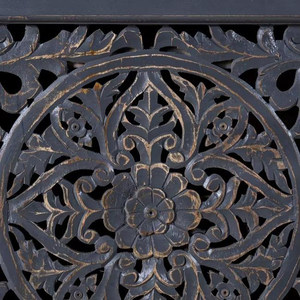 Decorative Hand Finished Wooden <b>Storage</b> Unit With Bold Carved Motifs And Strong Solid Wood Frame Designed - Product Image 4