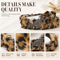 Ceinture large décontractée de luxe en similicuir PU vert et fourrure de léopard pour robe de femme Fabricant avec logo personnalisé