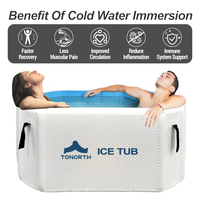 Baignoire à glace pliable professionnelle, bain froid gonflable portable, garantie de 2 ans