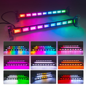 HX Barra de luz multifuncional 2 en 1 APP RGB Cambio LED Advertencia Luz estroboscópica Asesor de tráfico Intermitente de peligro de emergencia para camión - Product Image 3