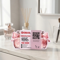 Tarjetas de Visita Plegables con Forma de Botella de Perfume, Personalizadas con Corte a Troquel, Tarjetas con Código QR de Forma Única, Marketing Creativo y de Marca