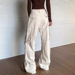 <span class=keywords><strong>Pantalon</strong></span> <span class=keywords><strong>de</strong></span> travail long pour <span class=keywords><strong>femme</strong></span>, automne-hiver 2026, haute qualité, style urbain rétro, confortable, décontracté, avec poches, couleur unie, respirant - Product Image 6