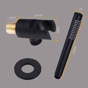 Set Keran Pancuran Kamar Mandi, Set Keran Pancuran Mixer Emas Disikat Atas Fungsi Ganda - Product Image 4