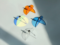 Support de brûleur de bâtons d'encens moderne OEM, cendrier personnalisé, Arc de découpe Laser, verre en plexiglas irisé, support d'encens en acrylique, 2022