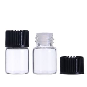 Tubos de ensayo de vidrio transparente al por mayor de 2 ml con tapa de rosca de vidrio y superficie grabada con ácido para envasado de <span class=keywords><strong>tampones</strong></span> - Product Image 1