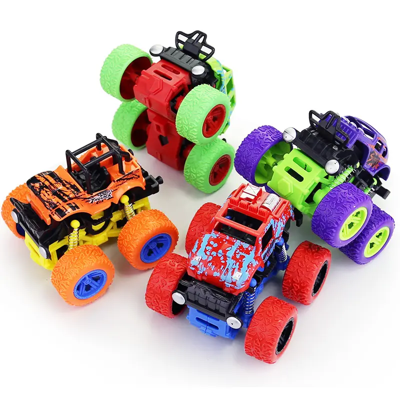 Factory Wholesale Car Children's Toy Four-wheel Drive Inertia Stunt Off-road Vehicle Model Big Hot Wheel Inertial Stunt car toy